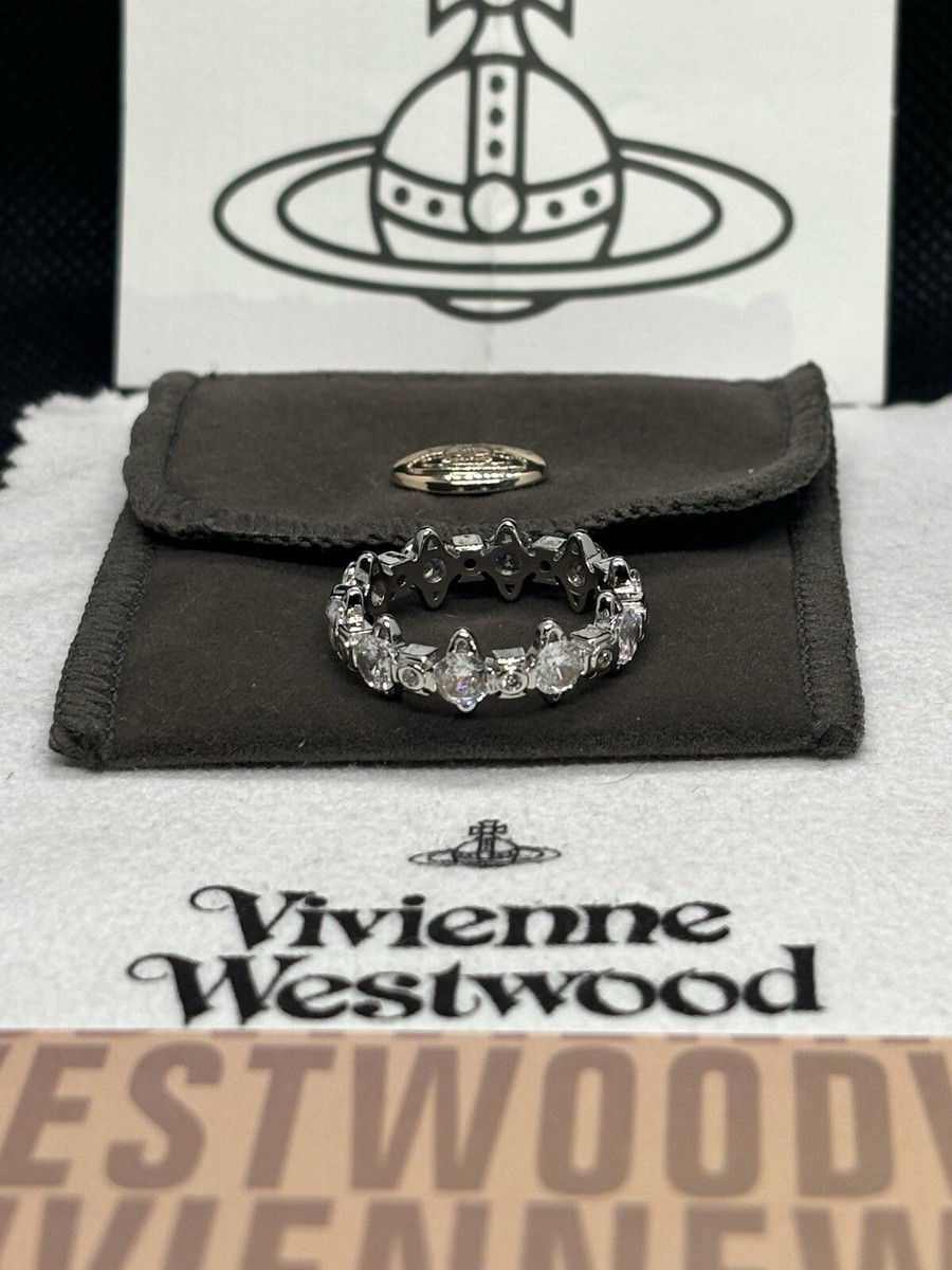 Vivienne Westwood Warwick Ring 925 Silver Ring (Size 8) With Dust 