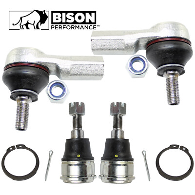 Bison Performance 4pc Front Outer Tie Rod Lower Ball Joint Kit For Honda CR-V