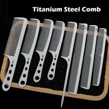 Titanium Steel Comb Professional Salon Hair Hairdressing Anti-static Barber Comb