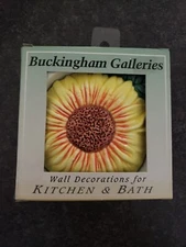 BUCKINGHAM GALLERIES WALL DECOR FOR KITCHEN CERAMIC TILE sunflower new!
