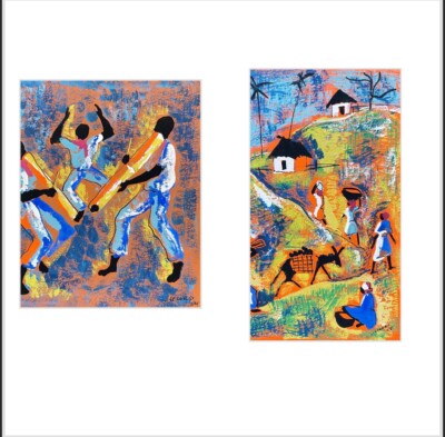 2) Vintage Original Haitian Oil Paintings by Luckner Lazard | eBay