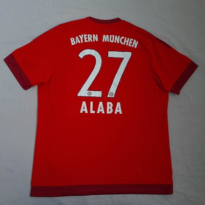 Bayern Munich 2015 / 2016 Alaba #27 Home Soccer Jersey Size