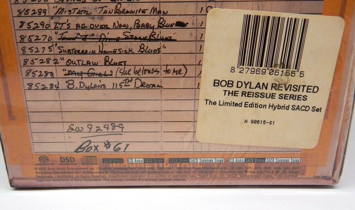 Bob Dylan [Limited Edition Hybrid SACD Set] [Box] ~ NEW Sealed (CD