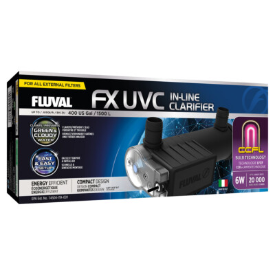 Fluval FX UVC Klärer für Aquarien 6W, 1.500l, Energieeffizient, 21x11x10cm