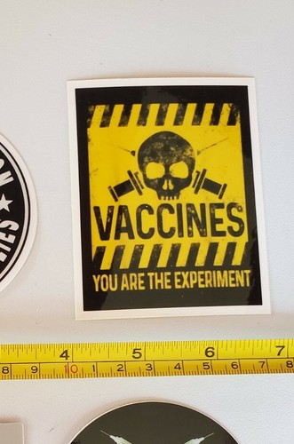 Vaccine 💉 GOV-DID PLANDEMIC HOAX STICKERS 3 Pack LOT YOU ARE THE RESEARCH - Picture 2 of 9