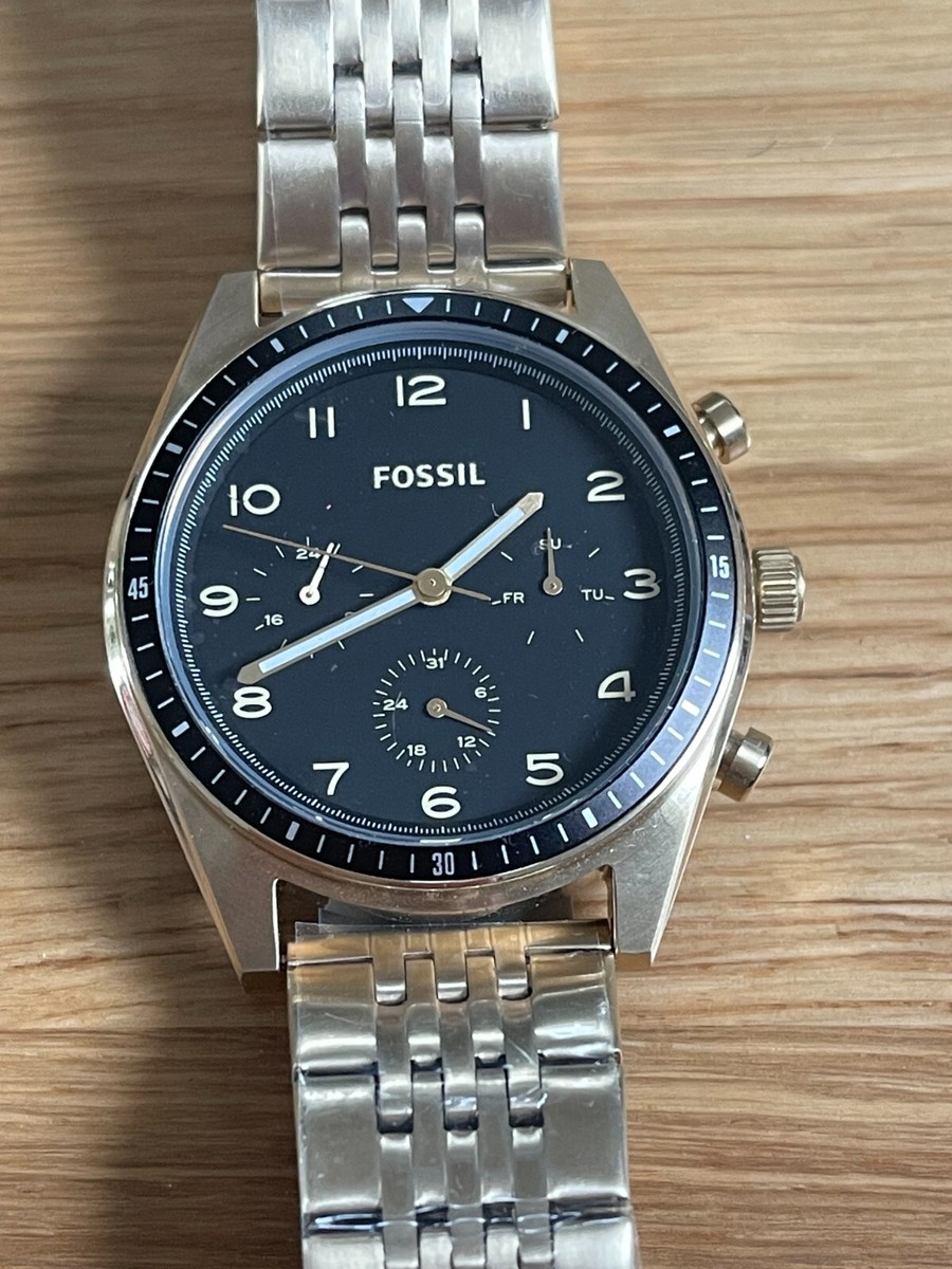 Fossil Uhr Wilkin Multifunktionswerk Edelstahl goldfarben 