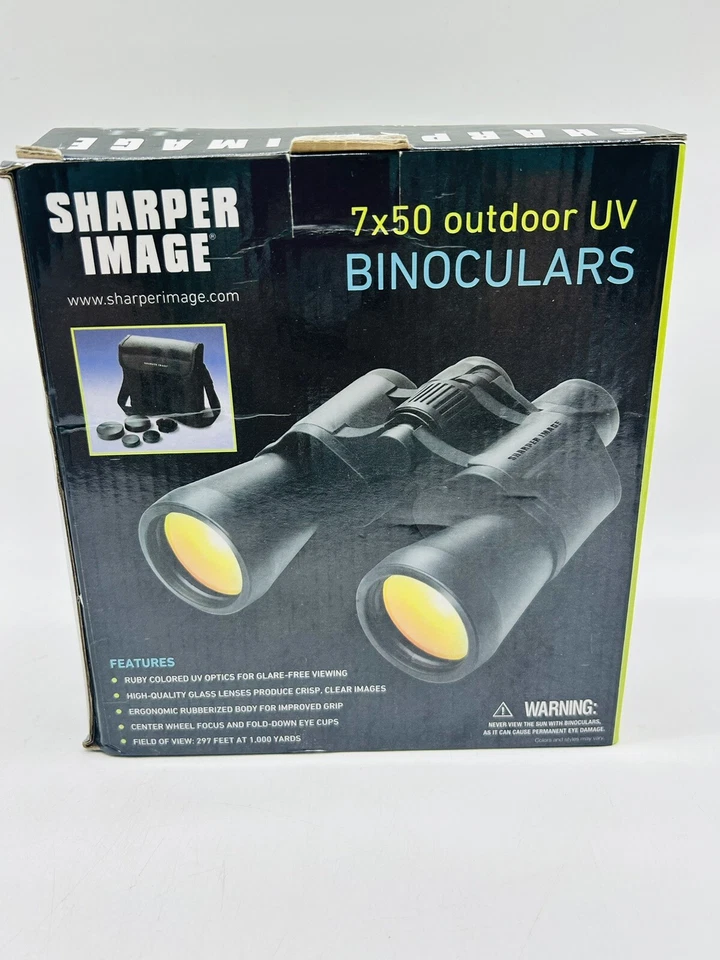 Sharper Image 7x50 Outdoor UV BINOCULARS Carrying Case New In Box - Image 3 of 4