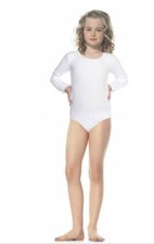 KIDS GIRLS LONG SLEEVES BODYSUIT LEOTARD UNITARD BALLET,GYMNASTICS, COSTUME-Lg