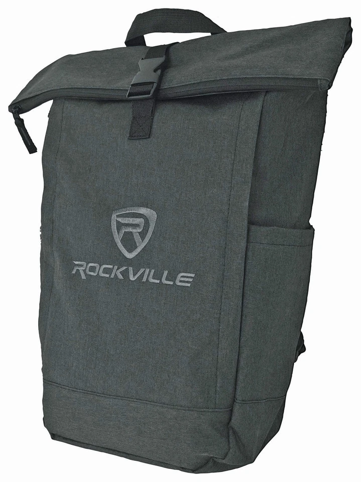 Rockville RPAK Charcoal Stylish Durable Backpack Bag w/ Padded Laptop Pocket - Image 2 of 4