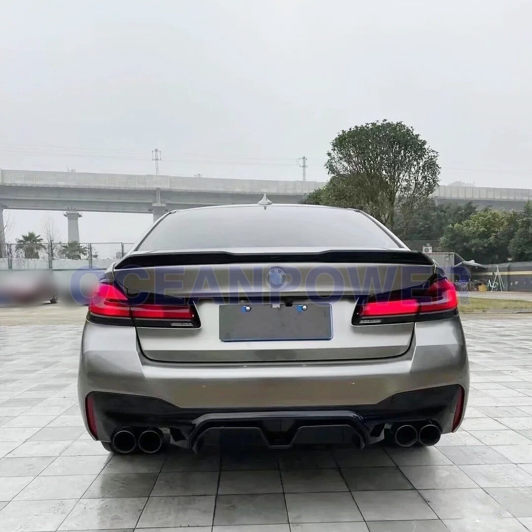 PSM Style Carbon Fiber Trunk Spoiler For 2017-2023 BMW G30 5 Series / F90 M5