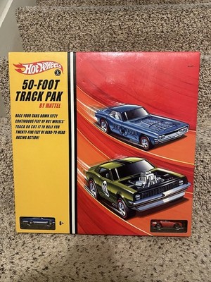 HOT WHEELS 50-FOOT TRACK PAK WITH HOT BIRD AND DODGE CHARGER NEW IN BOX