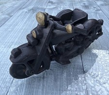 GRANDE MOTO E SIDECAR POLIZIA USA IN GHISA ANNI '30 NERO COPIA MODERNA HUBLEY