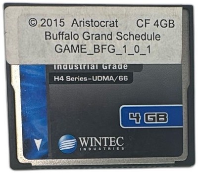 Wintec 4GB CompactFlash Card Buffalo Grand Schedule Aristocrat Game BFG