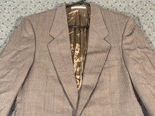 Yves Saint Laurent Blazer Sport Coat Jacket Men s 40R Gray Striped Wool France