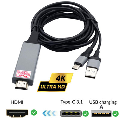 Konverter USB Typ C auf HDMI Kabel 4K HD TV Adapter für Samsung Huawei Macbook
