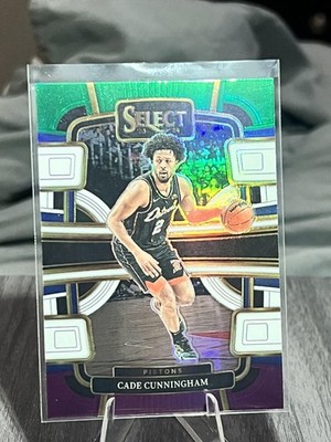 2023-24 Panini Select #26 Cade Cunningham Green White Purple Prizms