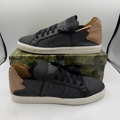 Adidas X Pharrell Williams Vulc Lace Up PW Shoes Mens 13 Black Sneakers AQ5778