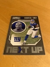 Kadarius Toney NXT-KTO NEXT UP Insert  2021 Panini Playbook. Giants. Rookie RC