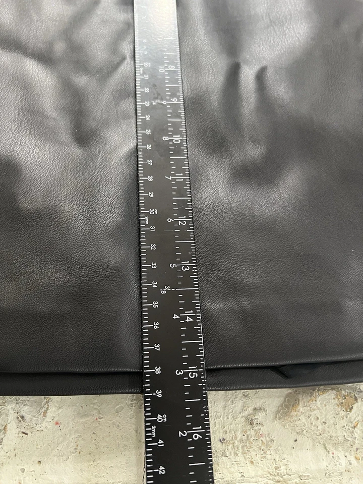 NEW Abercrombie and Fitch Scarlett Vegan Leather Mini Skort L Solid Black Skort - Image 2 of 4