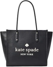 KATE SPADE K4688 ELLA LARGE PEBBLED LEATHER TOTE BLACK $ 399.00 NEW WITH TAGS