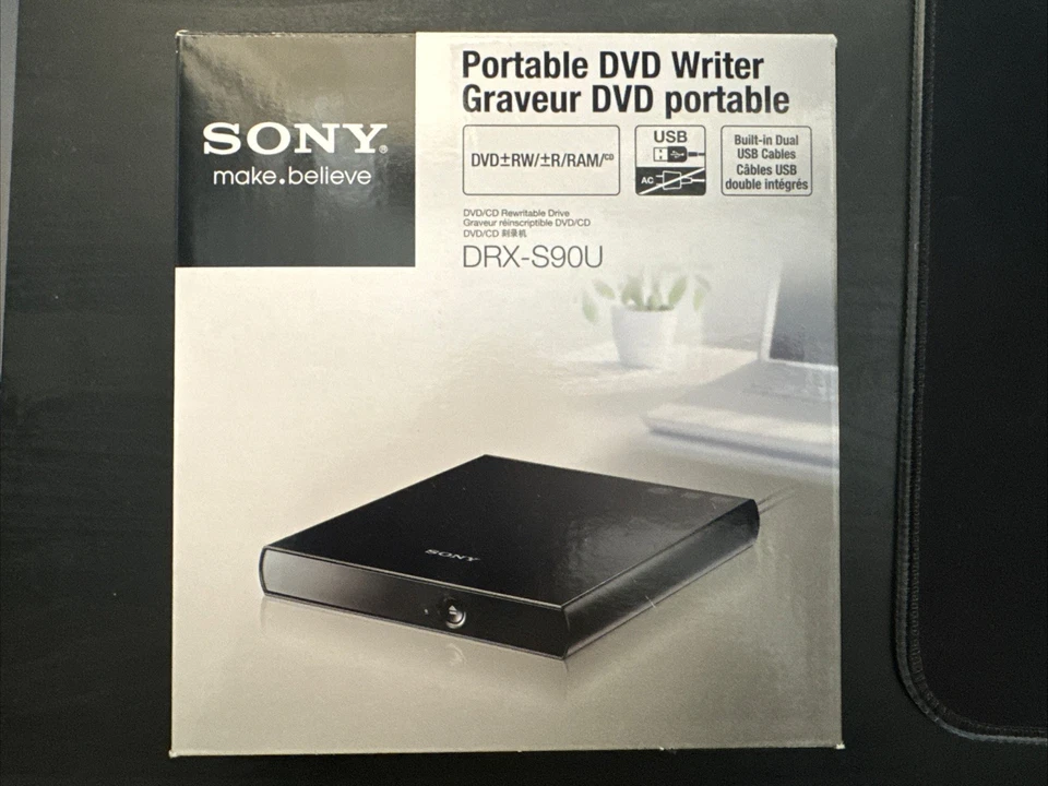 UNIDAD REESCRIBIBLE DVD/CD PORTÁTIL SONY DRX-S90U nueva caja abierta no usada Z1 Foto 2 de 4