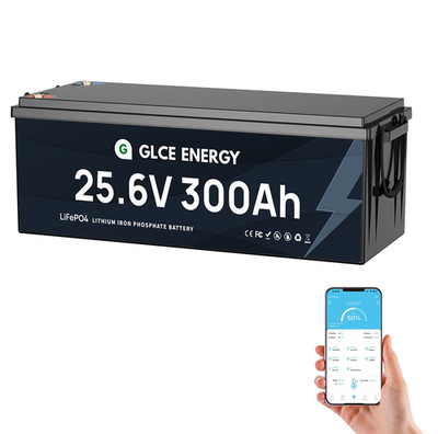 GLCE 24V 300Ah LiFePO4 Lithium Battery Bluetooth 15000+Cycle 200A BMS RV Solar