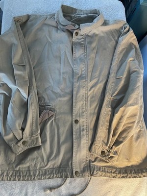 Vintage Duxback Hunting Jacket Field Coat Canvas Tan Outdoor Workwear Size L Men
