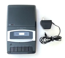 Vintage Optimus CTR-111 Portable Cassette Tape Recorder, power cord (Radio Shack