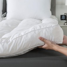 WhatsBedding 5 inch Memory Foam Mattress Topper Full Size for Full, White
