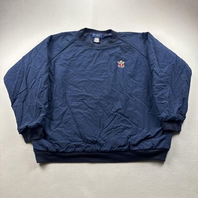 Vintage US Senior Open Golf Jacket Mens XL Navy Blue Windbreaker Pullover 90s
