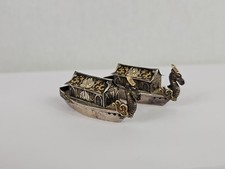 Shaker sale e pepe vintage argento sterling 950 giapponese casa drago barca