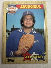 Topps 1987 Fernando Valenzuela Los Angeles Dodgers All-Star  Error on card