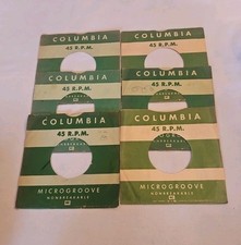 45 RPM 7" RECORD SLEEVES CO. SLEEVE 6 PACK SEE PHOTOS Columbia Records (SLV342)