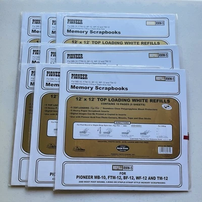 Pioneer RMW-5 Memory Scrapbooks 12"x12" Refill Pages Protectors - 9 Packages - Image 1 of 4