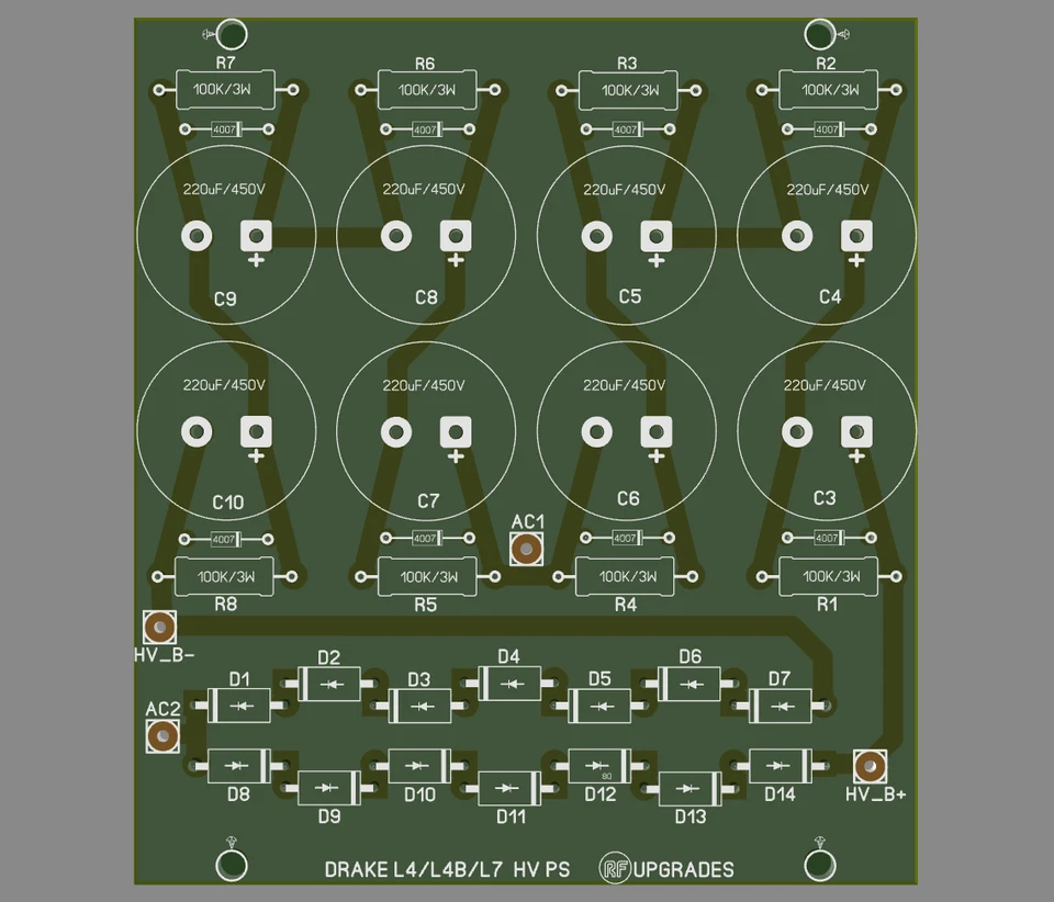 Rectifier Filtering & Metering board (without components) for DRAKE L4/L4B/L7 - Bild 2 von 4