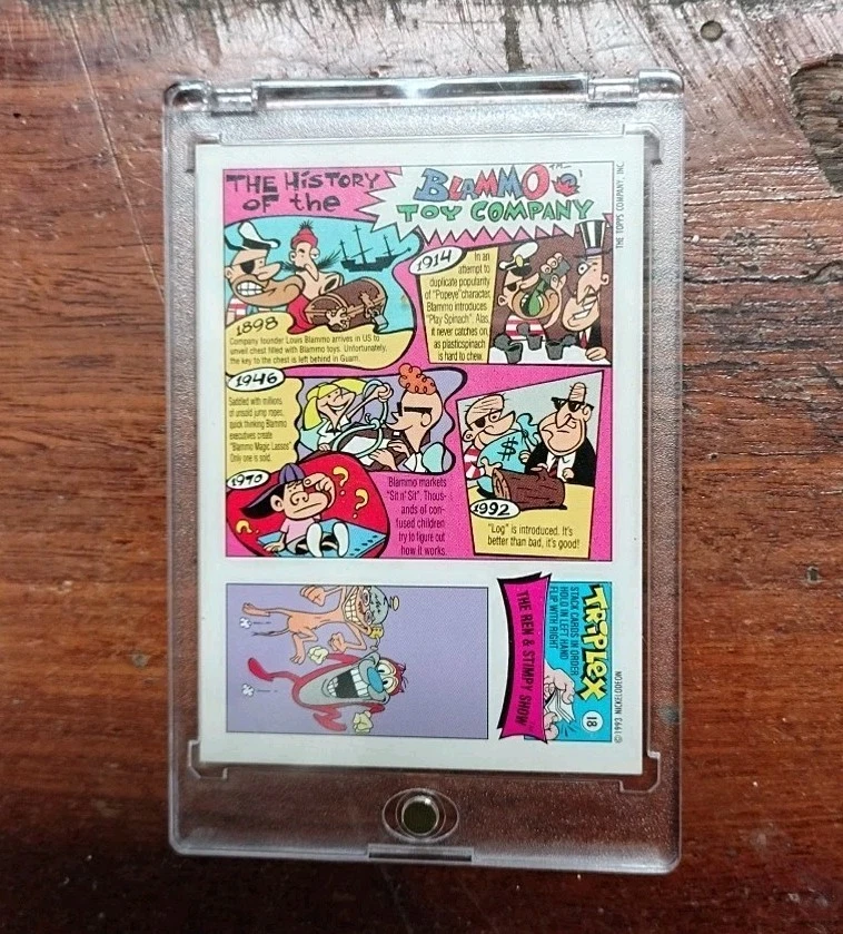 "NO SIR I DON'T LIKE IT" 93 TOPPS/The REN & STIMPY Show #18 RARE PERFECT MINT 10 - Image 3 of 4