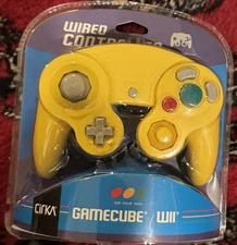 Cirka Wired Controller for Wii/GameCube Yellow Brand New Sealed In Box
