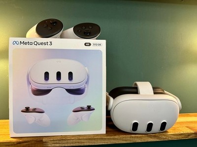 Meta Quest 3 512GB VR-Headset Weiß mit OVP und 2 Touch Plus Controllern