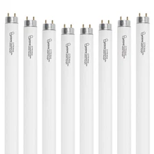 8 Pack 24 inch F17T8/865 Fluorescent Light Bulb 17 Watts 6500K Daylight T8 2 ...