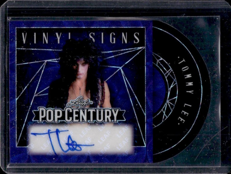 2025 Leaf Metal Pop Century Tommy Lee Vinyl Signs Kaleidoscope Blue Auto #1/1