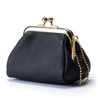 Womens Small Coin Purse Genuine Leather Change PurseCoin Bag with Kiss Lock Gift — photo 9