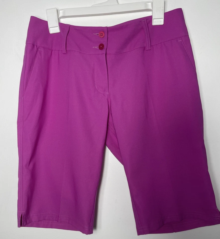 Pantalones cortos Adidas Climate para mujer talla 6 magenta tiro medio cremallera bolsillos mosca nuevos sin etiquetas Foto 2 de 4