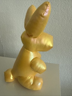 Way To Celebrate Easter Yellow Iridescent Balloon Bunny Rabbit Plush 8'' Tall