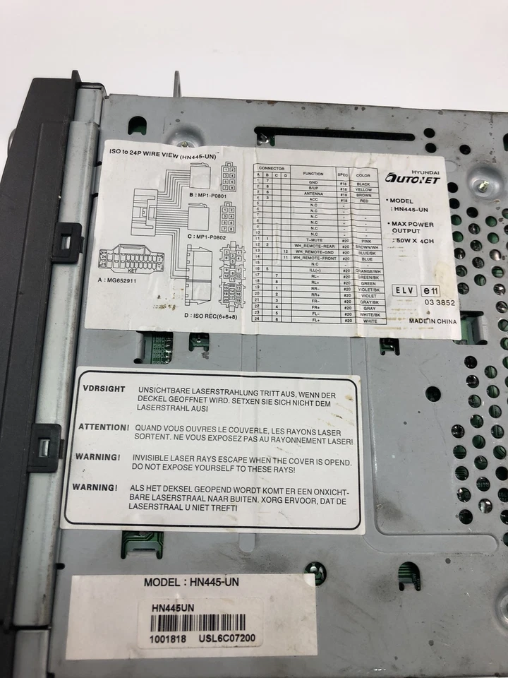 KIA CARENS III UN Musik-Player ohne GPS HN445-UN 26550358 - Bild 4 von 4