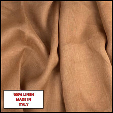 100 italian flax linen fabric by the yard sewing clothing for embroidery brown 2