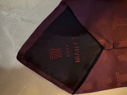 Lanvin Paris Krawatte 100% Seide Made In France - Bild 7 von 7