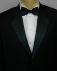 Baroni Super 150"s Wool Tux Black Satin Lapel and Buttons Ventless 2 Button 42R — photo 2