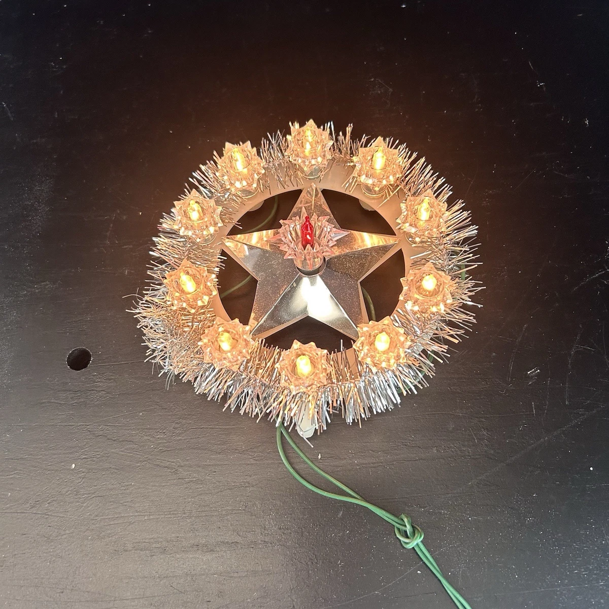 Vintage Star Christmas Lights In Christmas Tree Toppers (1946-1990
