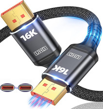 Image of 16K Displayport Cable 2.1, [VESA Certified] DP to DP Cable 2M, 16K@60Hz 8K@120Hz