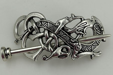 Celtic Hair Stick Antiqued Silver Tone Pin Accessory Clip NEW 3 Inch